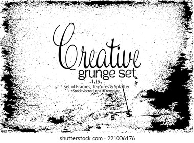 Design template.Abstract grunge frame texture. Stock vector