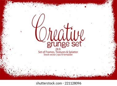 Design template.Abstract grunge frame texture. Stock vector