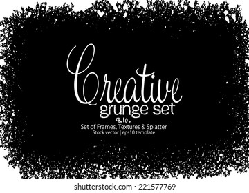 Design template.Abstract grunge frame texture. Stock vector - easy to edit
