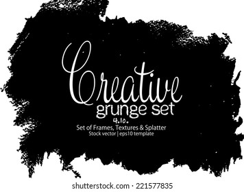 Design template.Abstract grunge frame texture. Stock vector - easy to edit