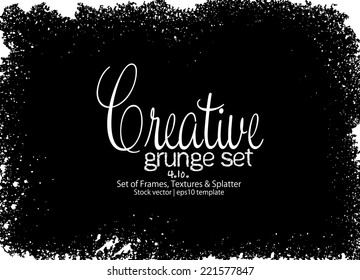 Design template.Abstract grunge frame texture. Stock vector - easy to edit
