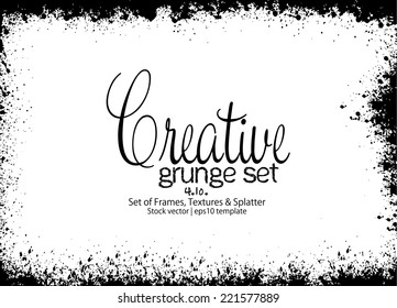 Design template.Abstract grunge frame texture. Stock vector - easy to edit