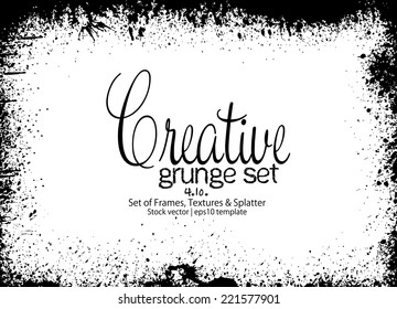 Design template.Abstract grunge frame texture. Stock vector - easy to edit