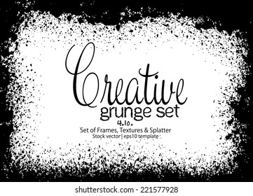 Design template.Abstract grunge frame texture. Stock vector - easy to edit