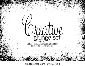 Design template.Abstract grunge frame texture. Stock vector - easy to edit