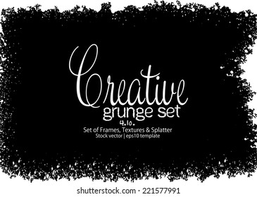 Design template.Abstract grunge frame texture. Stock vector - easy to edit