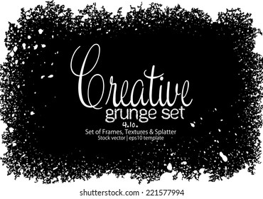 Design template.Abstract grunge frame texture. Stock vector - easy to edit