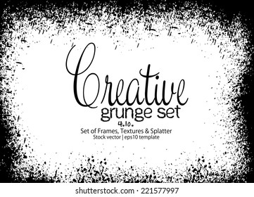 Design template.Abstract grunge frame texture. Stock vector - easy to edit