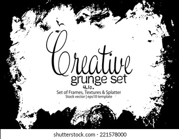 Design template.Abstract grunge frame texture. Stock vector - easy to edit