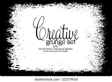 Design template.Abstract grunge frame texture. Stock vector - easy to edit