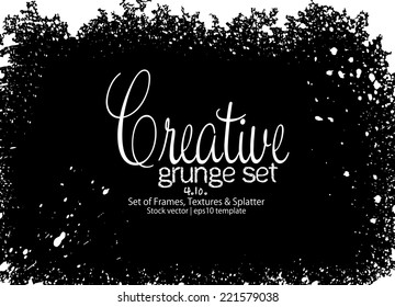 Design template.Abstract grunge frame texture. Stock vector - easy to edit