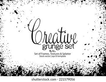 Design template.Abstract grunge frame texture. Stock vector - easy to edit