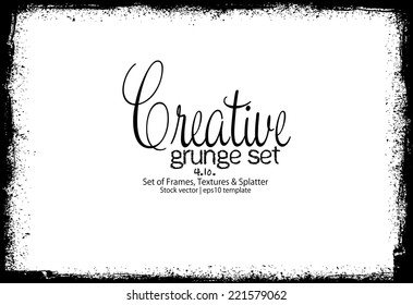 Design template.Abstract grunge frame texture. Stock vector - easy to edit