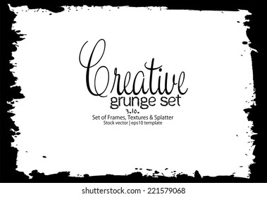 Design template.Abstract grunge frame texture. Stock vector - easy to edit
