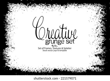 Design template.Abstract grunge frame texture. Stock vector - easy to edit