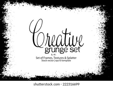 Design template.Abstract grunge frame texture. Stock vector - easy to edit