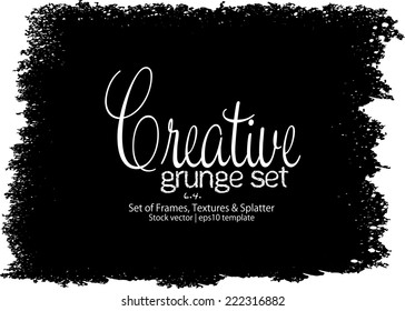 Design template.Abstract grunge frame texture. Stock vector - easy to edit