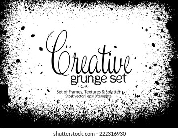 Design template.Abstract grunge frame texture. Stock vector - easy to edit
