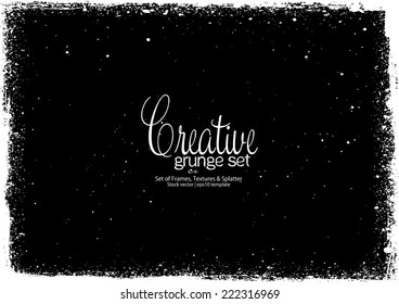 Design template.Abstract grunge frame texture. Stock vector - easy to edit