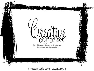 Design template.Abstract grunge frame texture. Stock vector - easy to edit