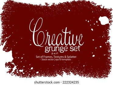 Design template.Abstract grunge frame texture. Stock vector - easy to edit
