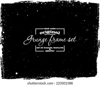 Design template.Abstract grunge frame texture. Stock vector - easy to edit