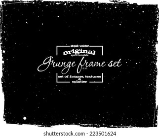 Design template.Abstract grunge frame texture. Stock vector - easy to edit