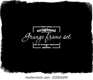Design template.Abstract grunge frame texture. Stock vector - easy to edit