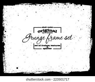 Design template.Abstract grunge frame texture. Stock vector - easy to edit