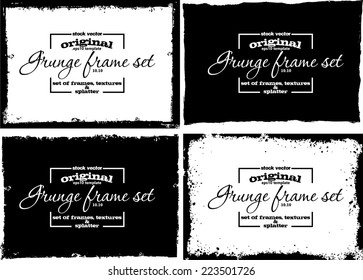 Design template.Abstract grunge frame texture. Stock vector set - easy to edit