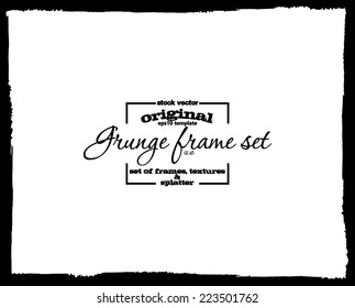Design template.Abstract grunge frame texture. Stock vector - easy to edit
