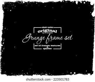 Design template.Abstract grunge frame texture. Stock vector - easy to edit