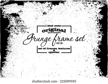 Design template.Abstract grunge frame texture. Stock vector set - easy to edit