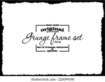 Design template.Abstract grunge frame texture. Stock vector set - easy to edit