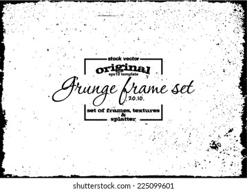 Design template.Abstract grunge frame texture. Stock vector set - easy to edit