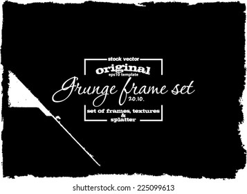 Design template.Abstract grunge frame texture. Stock vector set - easy to edit