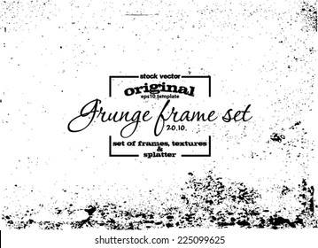 Design template.Abstract grunge frame texture. Stock vector set - easy to edit