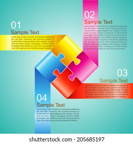 Design template,info graphics ,number of jigsaw