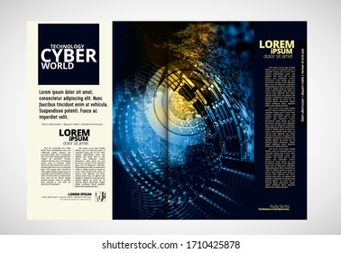 Design templates for brochure, magazine, flyer, booklet with 3D rendering technology concept