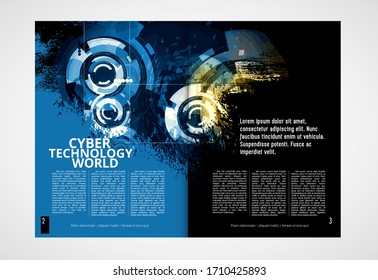 Design templates for brochure, magazine, flyer, booklet with 3D rendering technology concept