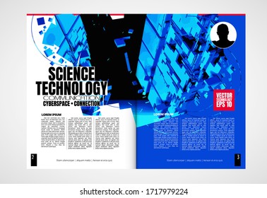 Design templates for brochure, magazine, flyer, booklet with 3D rendering technology concept
