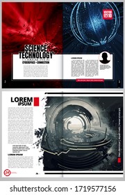 Design templates for brochure, magazine, flyer, booklet with 3D rendering technology concept