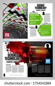 Design templates for brochure, magazine, flyer, booklet with 3D rendering concept