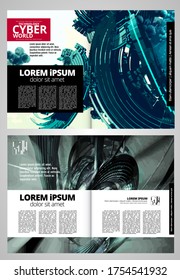 Design templates for brochure, magazine, flyer, booklet with 3D rendering concept