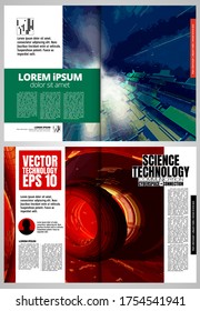 Design templates for brochure, magazine, flyer, booklet with 3D rendering concept