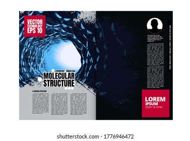 Design templates for brochure, magazine, flyer, booklet with 3D rendering concept