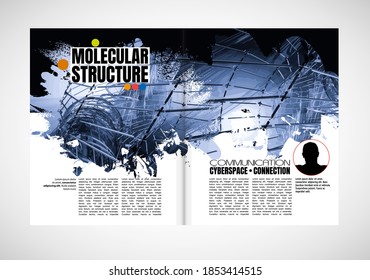 Design templates for brochure, magazine, flyer, booklet with technology concept