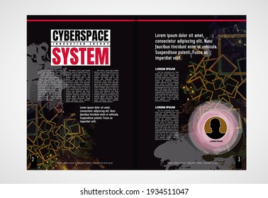 Design templates for brochure, magazine, flyer, booklet with technology concept