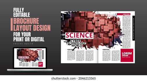 Design templates for brochure, magazine, flyer, booklet with technology concept