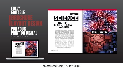 Design templates for brochure, magazine, flyer, booklet with technology concept